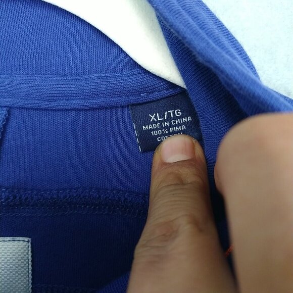 Tommy Bahama Pullover Sweater Mens XL Royal Blue Embroidered Outdoor Pima Cotton - Picture 5 of 11